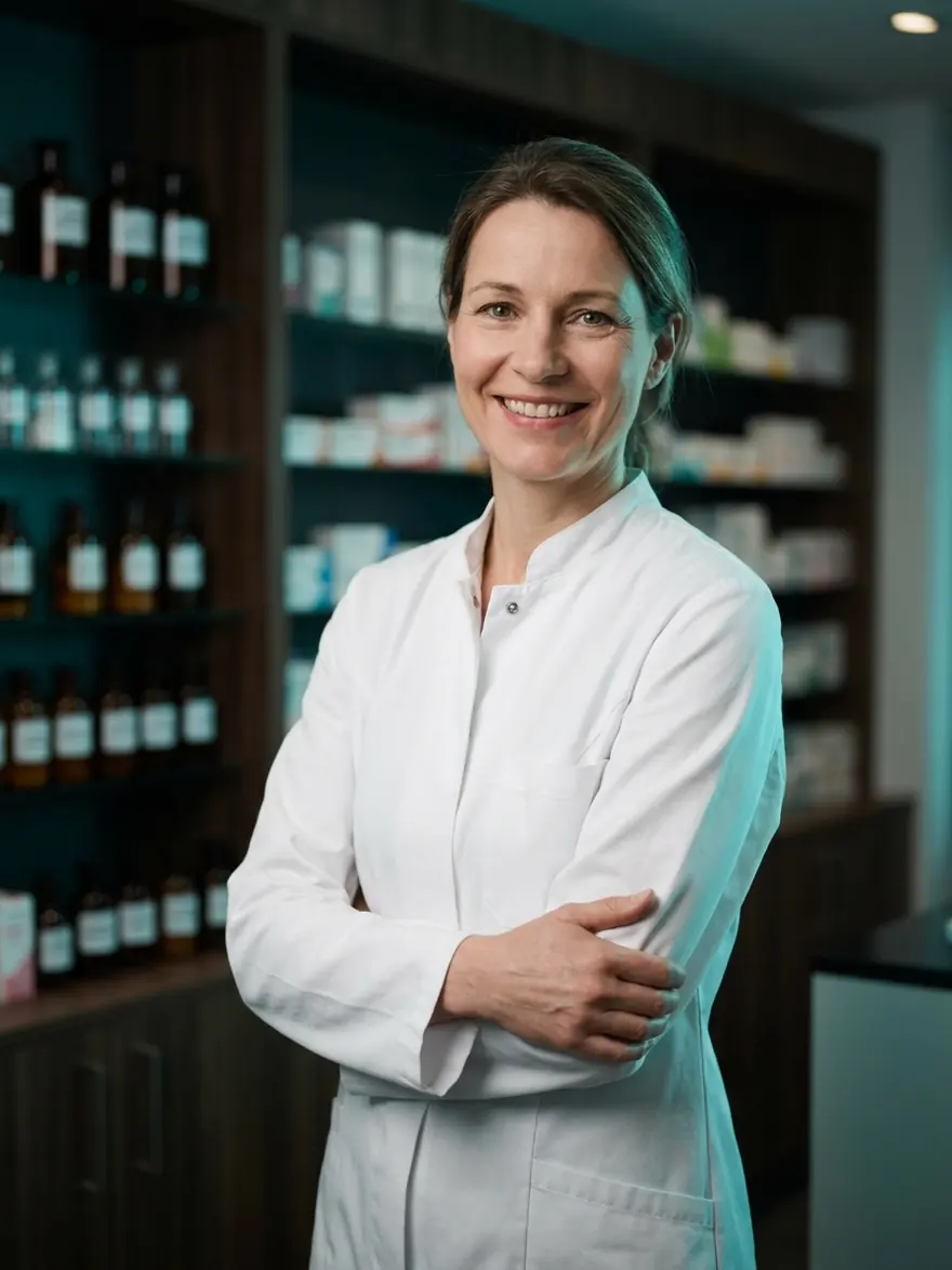 Apothekerin in ihrer Apotheke
